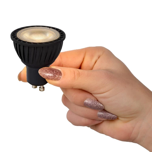 Lucide MR16 - Led bulb - Ø 5 cm - LED Dim. - GU10 - 1x5W 2200K/2700K - Black - atmosphere 1